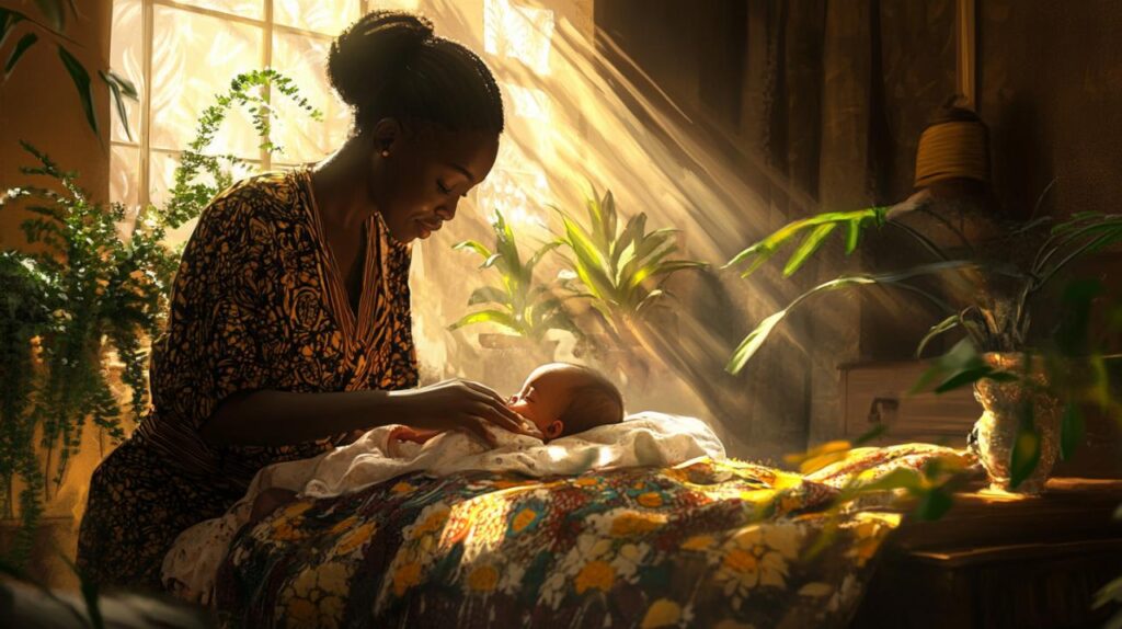 Comment masser un nouveau-né en Afrique selon les traditions pour un système immunitaire plus fort